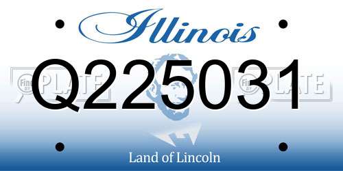 Q225031 Illinois License Plate