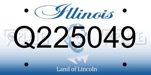 Q225049 Illinois License Plate