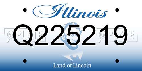 Q225219 Illinois License Plate