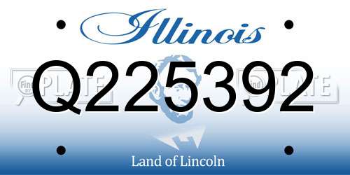 Q225392 Illinois License Plate