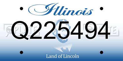 Q225494 Illinois License Plate
