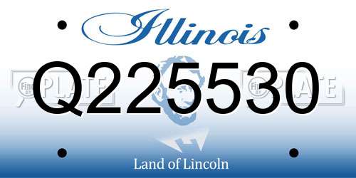 Q225530 Illinois License Plate