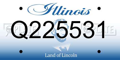 Q225531 Illinois License Plate