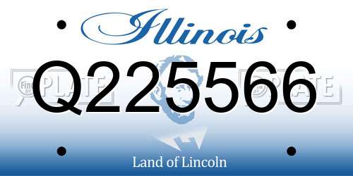 Q225566 Illinois License Plate