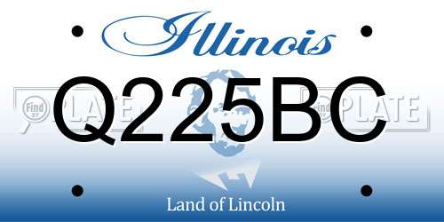 Q225BC Illinois License Plate