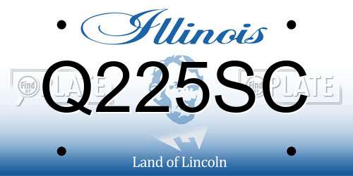 Q225SC Illinois License Plate