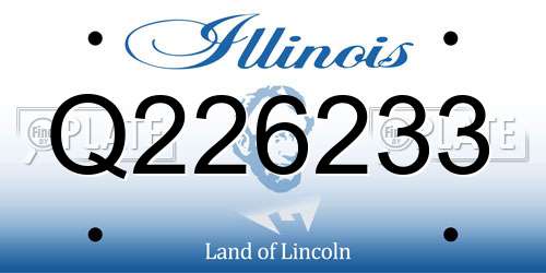 Q226233 Illinois License Plate