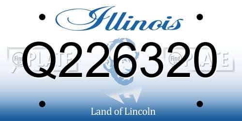 Q226320 Illinois License Plate