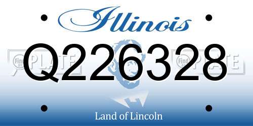 Q226328 Illinois License Plate