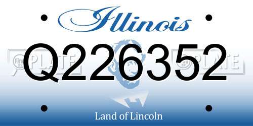Q226352 Illinois License Plate