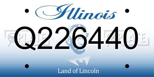 Q226440 Illinois License Plate