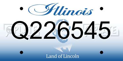 Q226545 Illinois License Plate