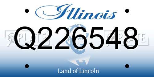 Q226548 Illinois License Plate