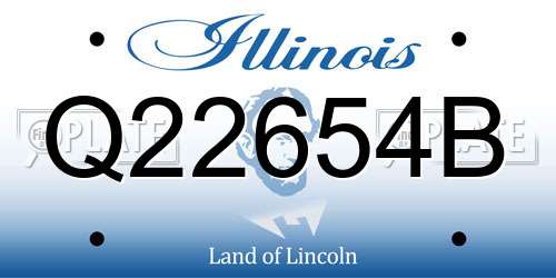 Q22654B Illinois License Plate
