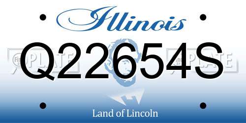 Q22654S Illinois License Plate