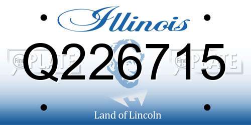 Q226715 Illinois License Plate