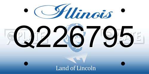 Q226795 Illinois License Plate