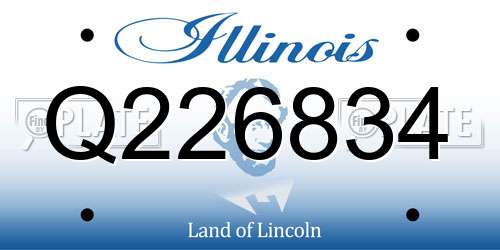Q226834 Illinois License Plate