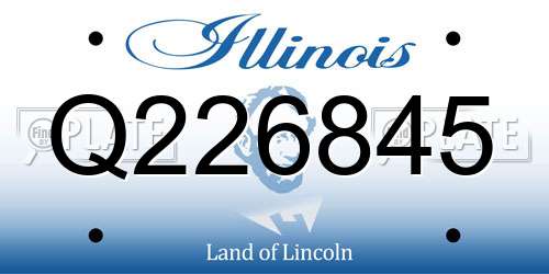Q226845 Illinois License Plate