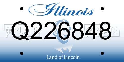 Q226848 Illinois License Plate