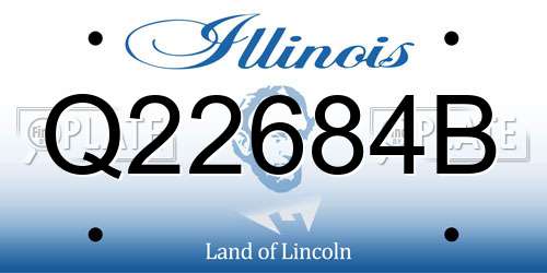 Q22684B Illinois License Plate