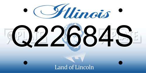 Q22684S Illinois License Plate