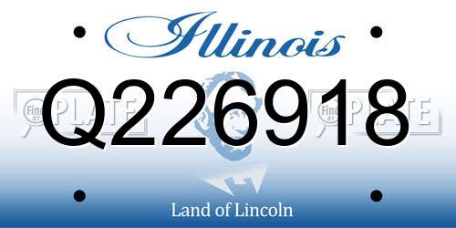 Q226918 Illinois License Plate