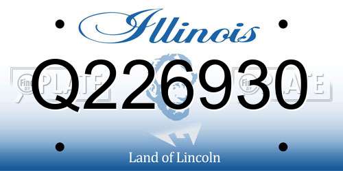 Q226930 Illinois License Plate