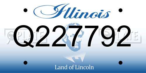 Q227792 Illinois License Plate