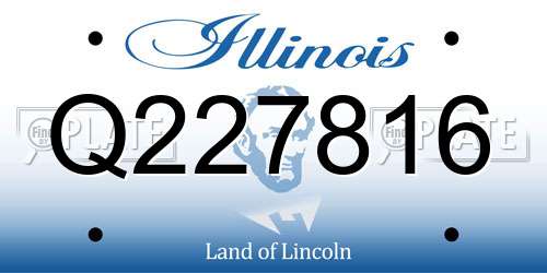 Q227816 Illinois License Plate