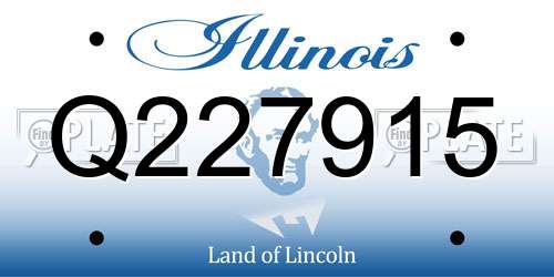 Q227915 Illinois License Plate