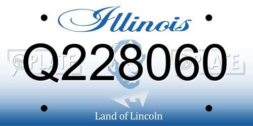 Q228060 Illinois License Plate