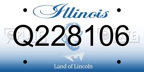 Q228106 Illinois License Plate
