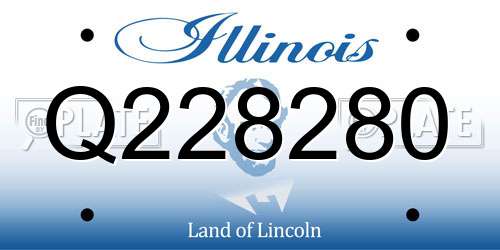 Q228280 Illinois License Plate