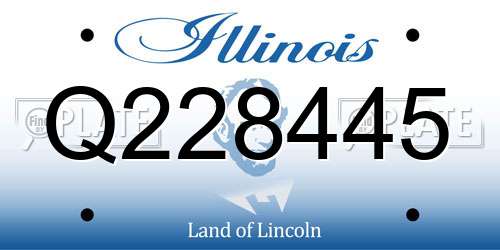 Q228445 Illinois License Plate