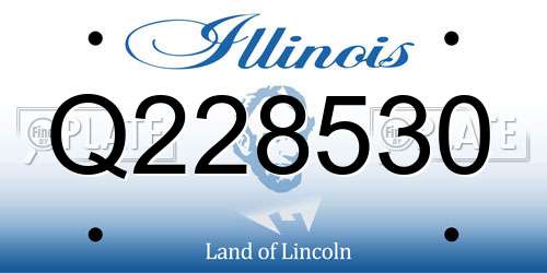 Q228530 Illinois License Plate