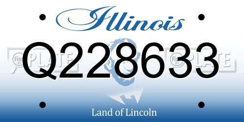 Q228633 Illinois License Plate