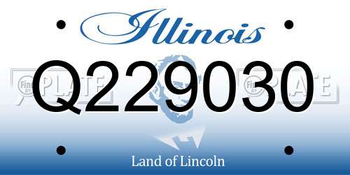 Q229030 Illinois License Plate