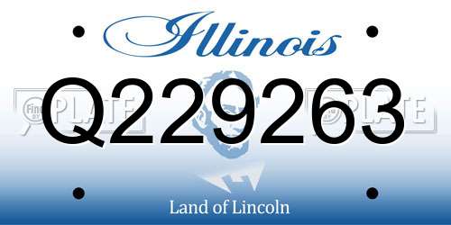 Q229263 Illinois License Plate