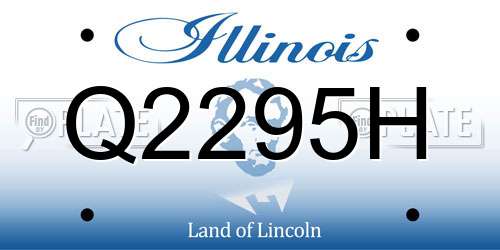 Q2295H Illinois License Plate
