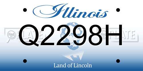 Q2298H Illinois License Plate