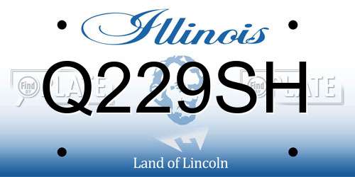 Q229SH Illinois License Plate