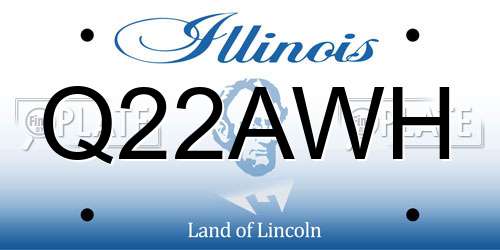Q22AWH Illinois License Plate