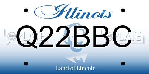 Q22BBC Illinois License Plate