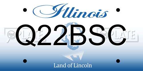 Q22BSC Illinois License Plate