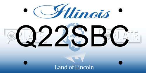 Q22SBC Illinois License Plate