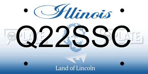 Q22SSC Illinois License Plate
