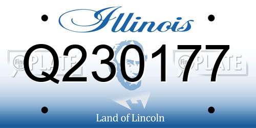 Q230177 Illinois License Plate