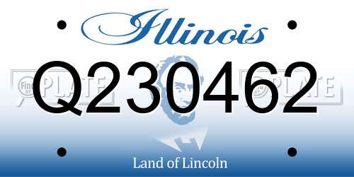 Q230462 Illinois License Plate