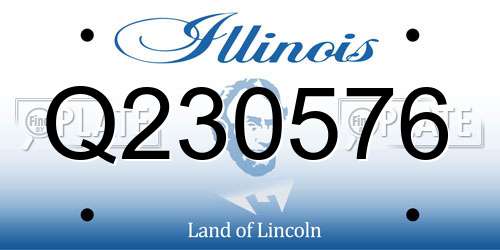 Q230576 Illinois License Plate